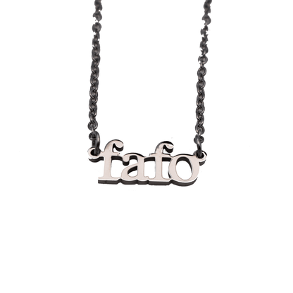 FAFO Acronym Cutout Necklace *pre-order* - Babe co.