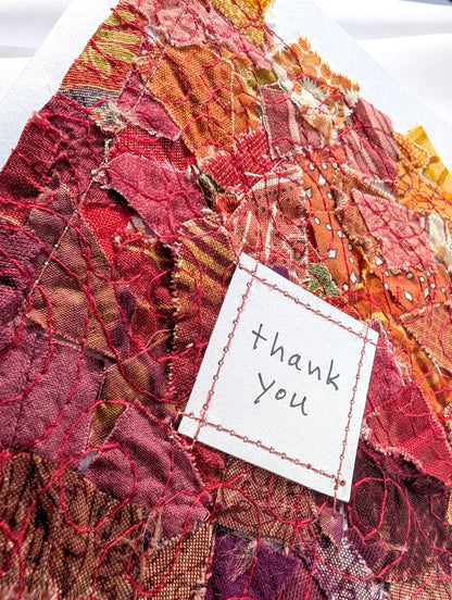 Autumn Leaves Blank Thank You Card, 5 by 7 inches