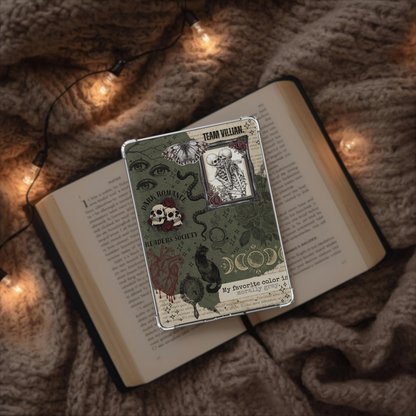 Dark Romance Fall Halloween Kindle Insert | Team Villain Morally Gray Kobo Insert | Meadowlark Nest | Fall Spooky Ghost Kobo Insert