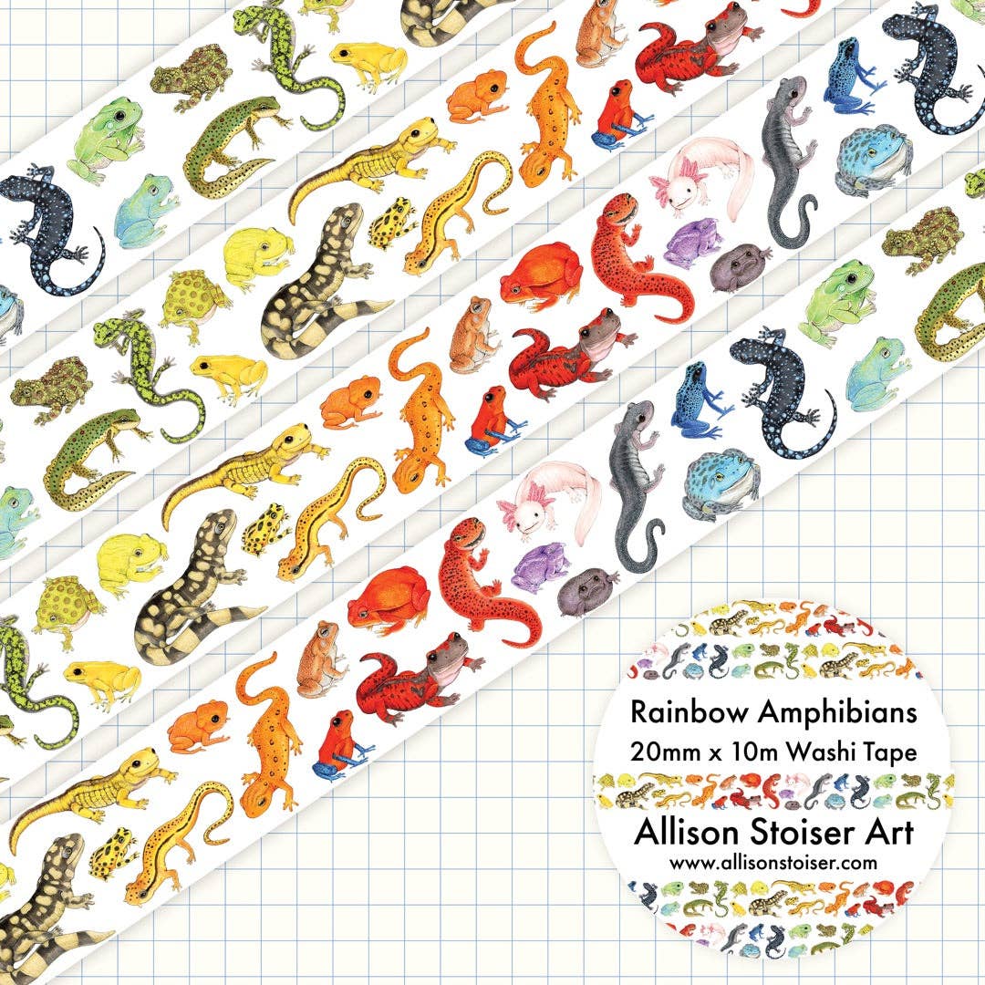 Rainbow Amphibians Washi Tape