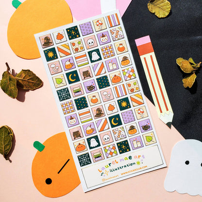 Halloween Patchwork Sticker Sheet