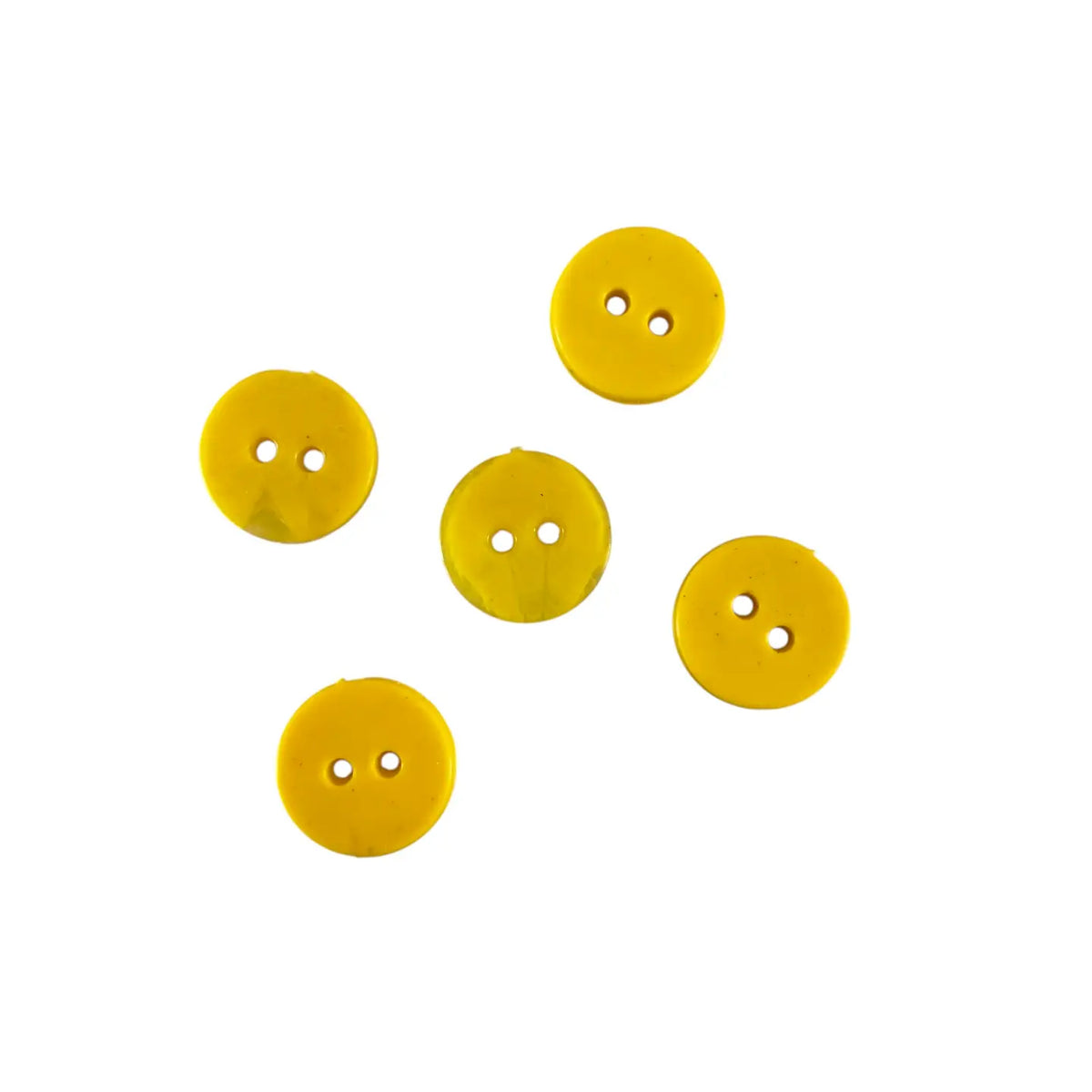 Little Recycled Plastic Buttons - Yellow