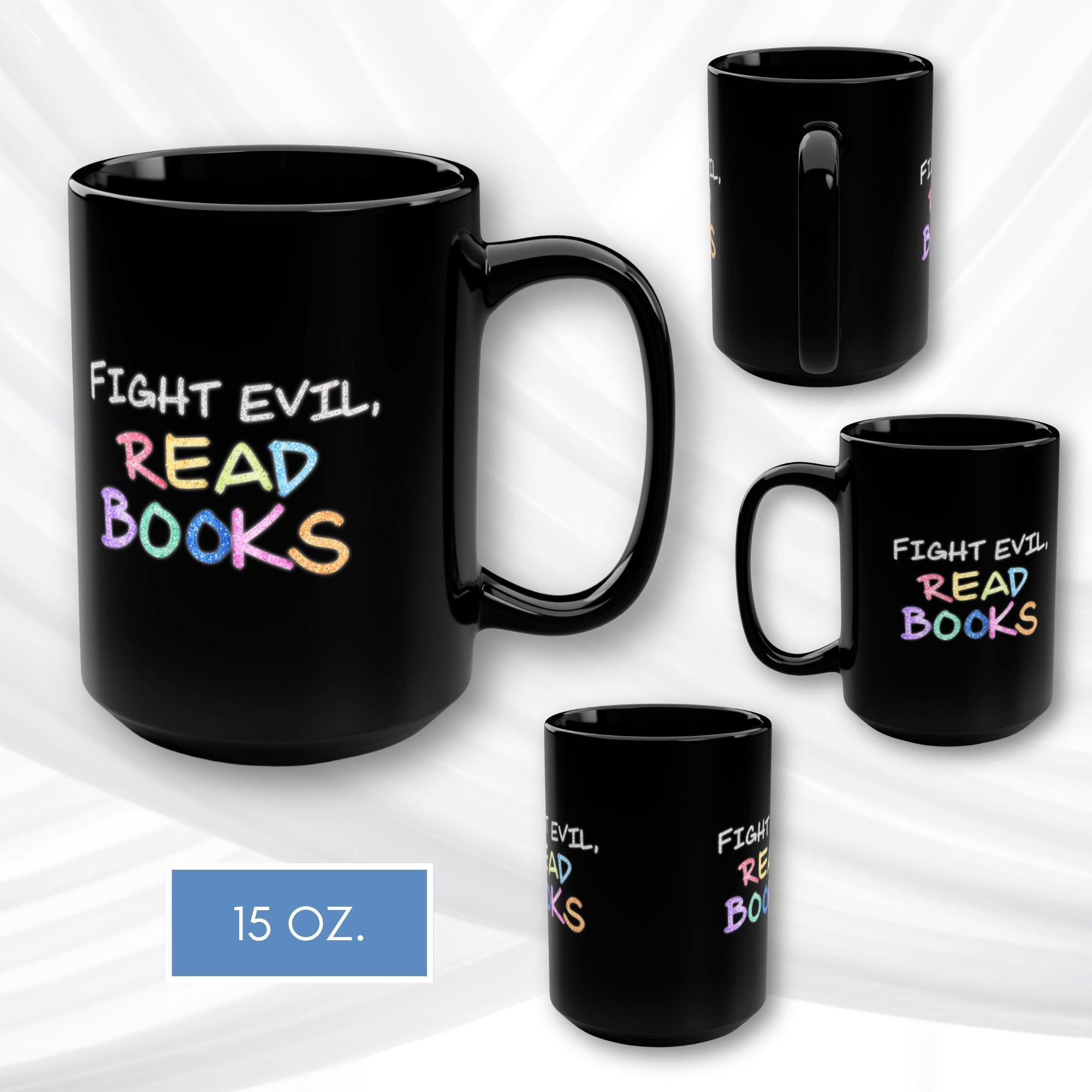 fight-evil-read-books-coffee-mug-book-lover-tea-cup-hand-drawn-lettering-black-bookish-gift