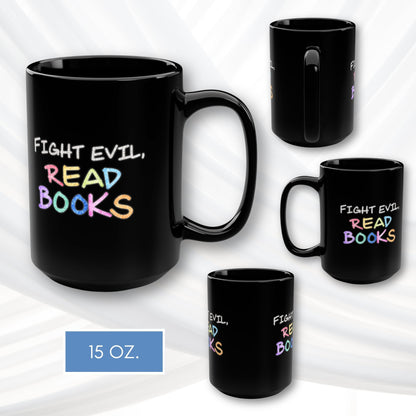 fight-evil-read-books-coffee-mug-book-lover-tea-cup-hand-drawn-lettering-black-bookish-gift