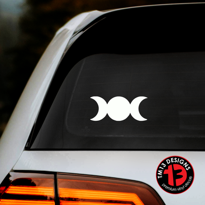 Triple Moon Goddess Vinyl Decal Solid Style Mockup