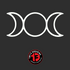 Triple Moon Goddess Vinyl Decal Outline Style