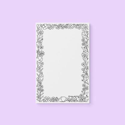 Floral doodles color - in notepad - MangoIllustrated - Notepad