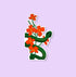 Floral snake sticker - MangoIllustrated - Sticker