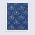 A greeting card with a floral design and a Jewish star pattern, with a blank interior and a bright white envelope.