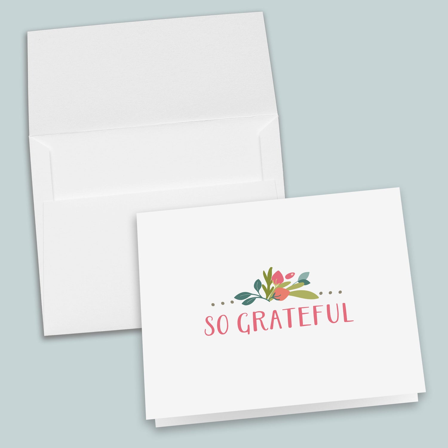 Pretty Floral Folded Note Cards | Boxed Set of 8