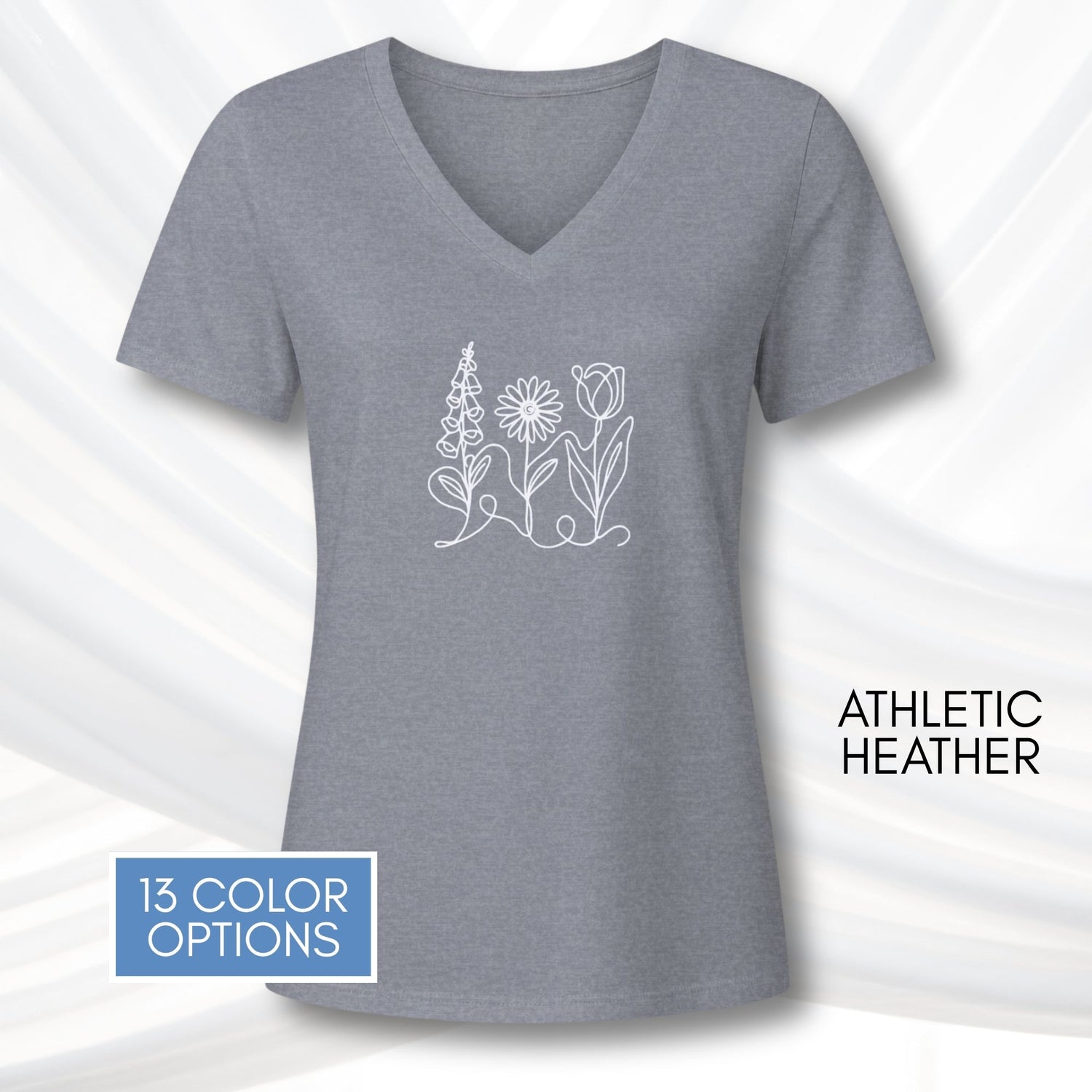 foxglove-daisy-tulip-ladies-bella-canvas-vneck-tshirt-womens-fit-subtle-fdt-flowers-tee-athletic-heather