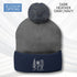 foxglove-daisy-tulip-pom-pom-knit-cap-embroidered-subtle-fdt-flowers-winter-hat-beanie-dark-heather-gray-navy