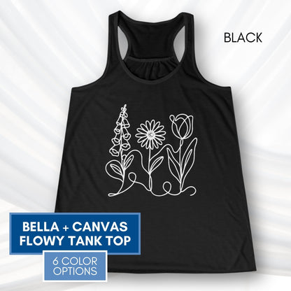 foxglove-daisy-tulip-racerback-tank-top-womens-flowy-summer-workout-shirt-subtle-fdt-flowers-anti-trump-no-words-black