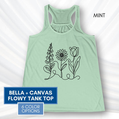 foxglove-daisy-tulip-racerback-tank-top-womens-flowy-summer-workout-shirt-subtle-fdt-flowers-anti-trump-no-words-mint