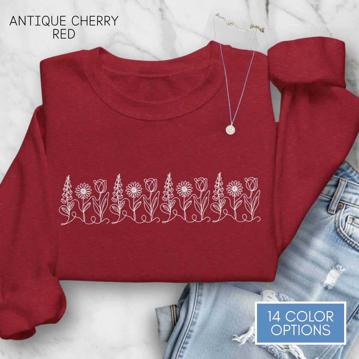 foxglove-daisy-tulip-unisex-crewneck-sweatshirt-subtle-fdt-flowers-anti-trump-apparel-activist-pullover-floral-top-antique-cherry-red