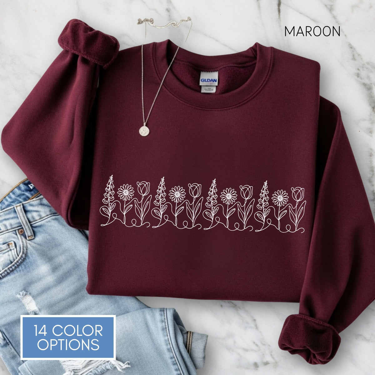 foxglove-daisy-tulip-unisex-crewneck-sweatshirt-subtle-fdt-flowers-anti-trump-apparel-activist-pullover-floral-top-maroon