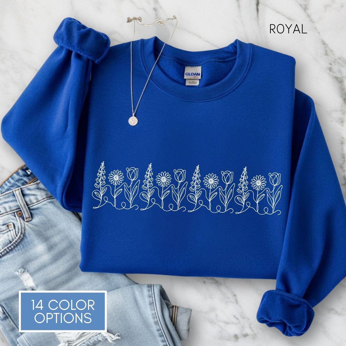 foxglove-daisy-tulip-unisex-crewneck-sweatshirt-subtle-fdt-flowers-anti-trump-apparel-activist-pullover-floral-top-royal