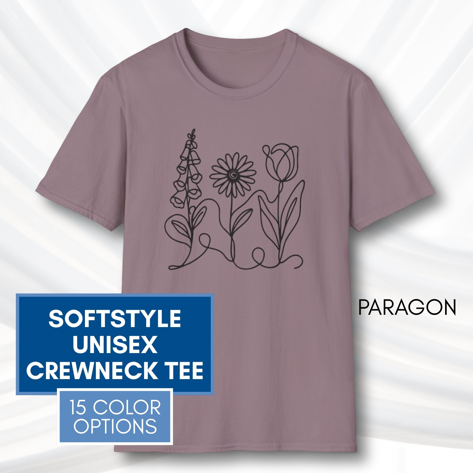 foxglove-daisy-tulip-unisex-softstyle-tshirt-subtle-fdt-flowers-tee-paragon