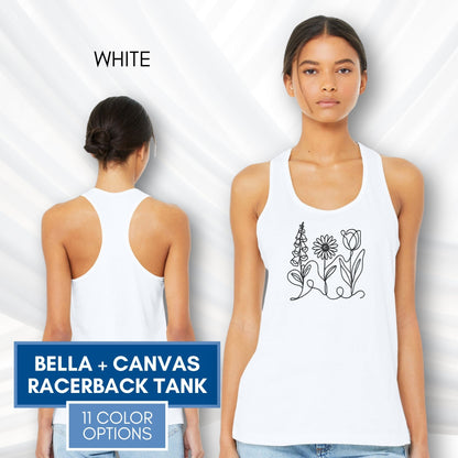 foxglove-daisy-tulip-womens-racerback-tank-top-subtle-fdt-flowers-hand-drawn-shirt-anti-trump-white