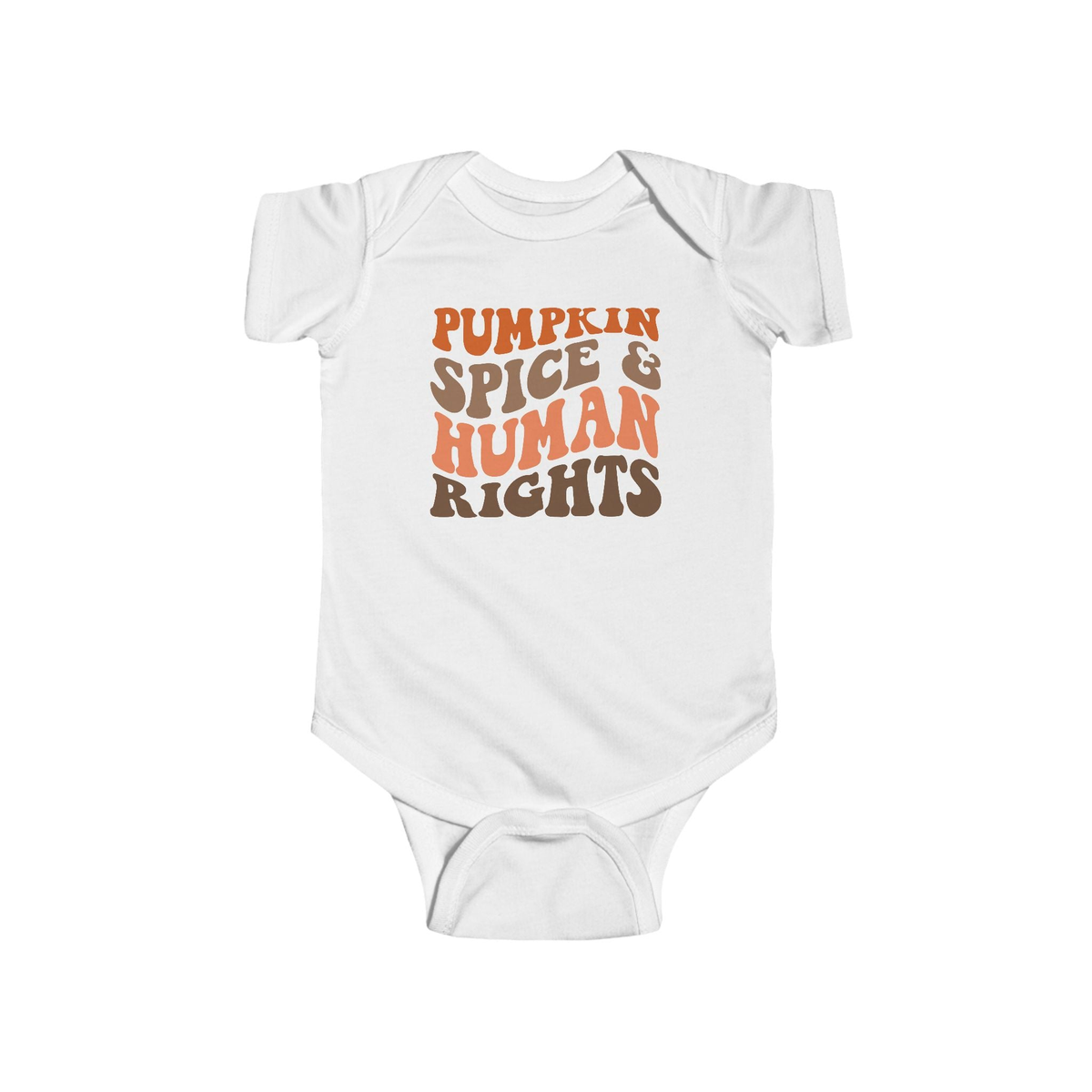 Pumpkin Spice And Human Rights Baby Bodysuit - Resistance Nation