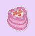 Fuck the patriarchy cake sticker - MangoIllustrated - Sticker