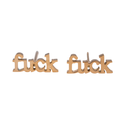 Fuck Earring Sets - Metal Marvels - Bold mantras for bold women.