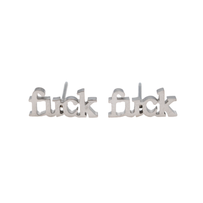 Fuck Earring Sets - Metal Marvels - Bold mantras for bold women.