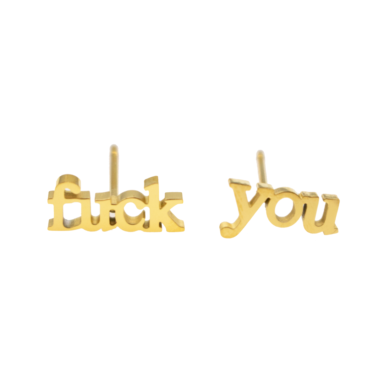 Fuck Earring Sets - Metal Marvels - Bold mantras for bold women.