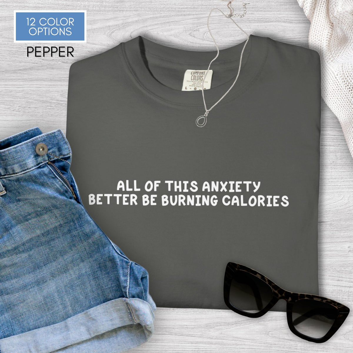 funny-anxiety-unisex-tshirt-unhinged-mental-health-graphic-tee-comfort-colors-pepper