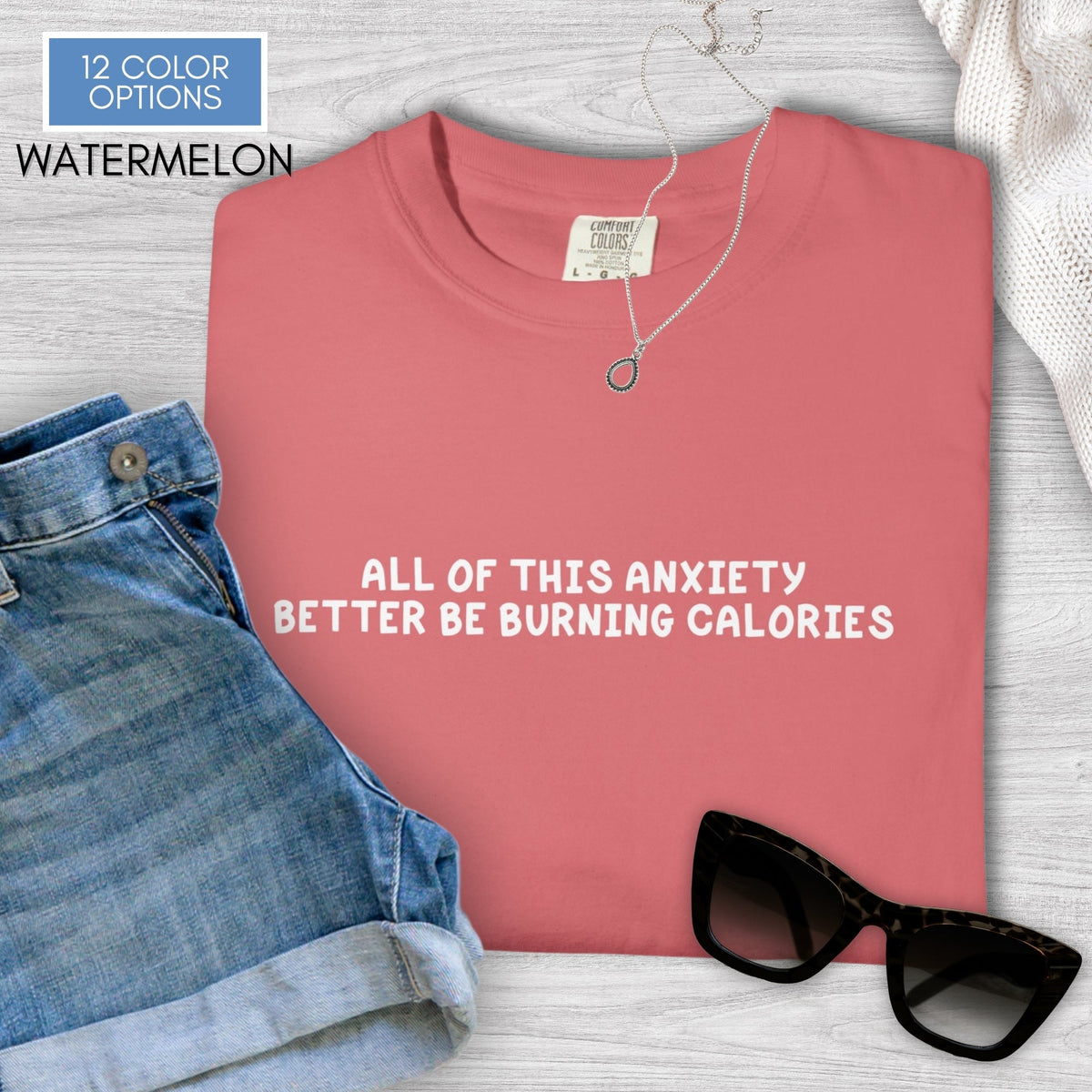 funny-anxiety-unisex-tshirt-unhinged-mental-health-graphic-tee-comfort-colors-watermelon