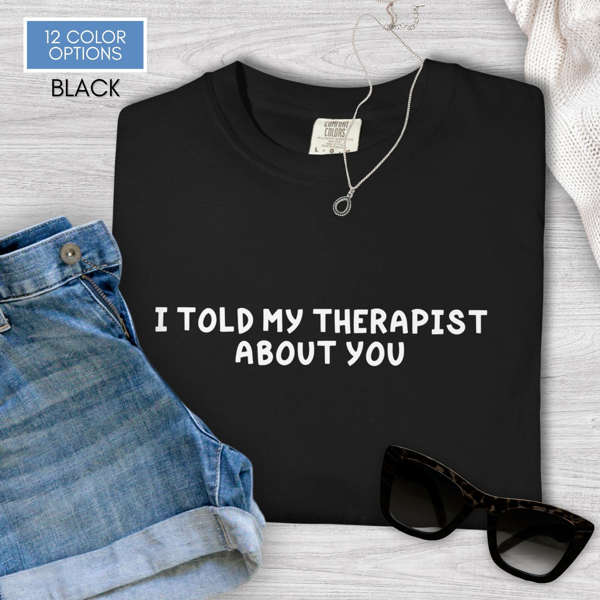 funny-mental-health-unisex-tshirt-unhinged-therapy-humor-graphic-tee-comfort-colors-black