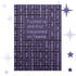 Funny Teams meeting profanity hardcover journal with deep plum abstract grid pattern and hand-lettered text reading Fucked up shit that happened on Teams