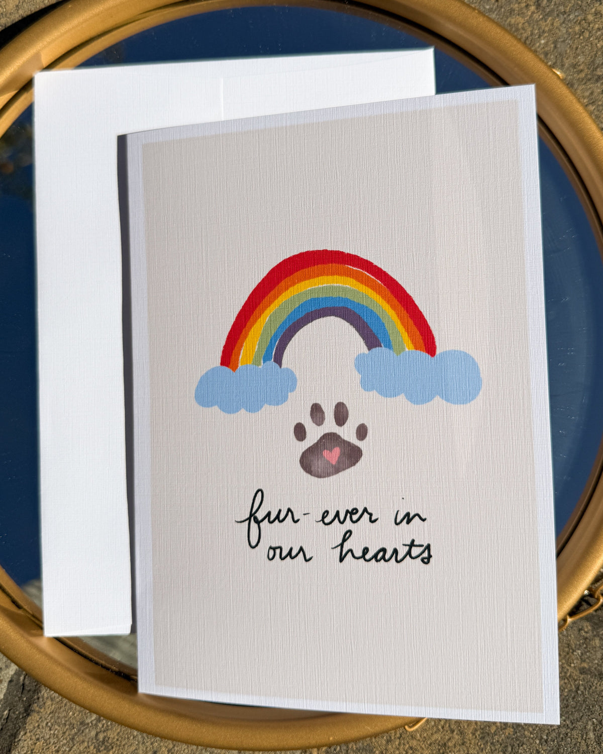 Pet Loss, Fur-ever in Our Hearts Card (5x7")