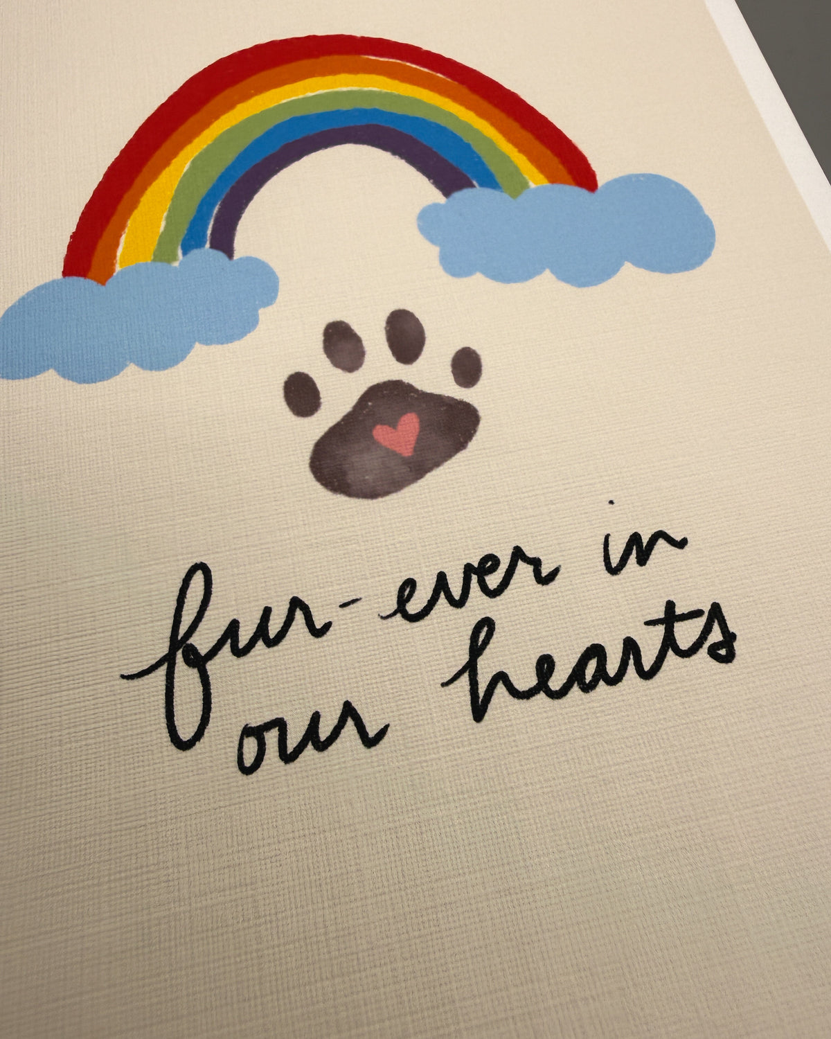 Pet Loss, Fur-ever in Our Hearts Card (5x7")