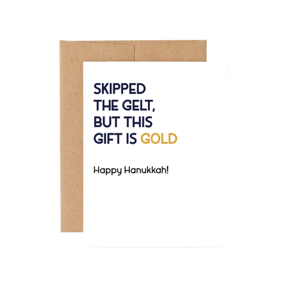 Skipped the Gelt Hanukkah Card
