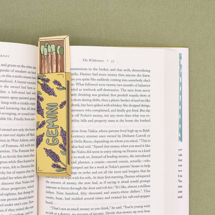 Zodiac Matchbox Bookmarks | Die-Cut Floral Astrology Bookmarks