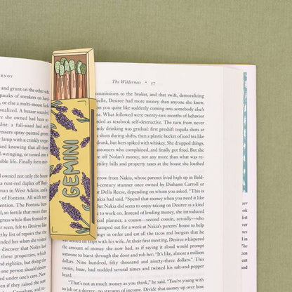Zodiac Matchbox Bookmarks | Die-Cut Floral Astrology Bookmarks