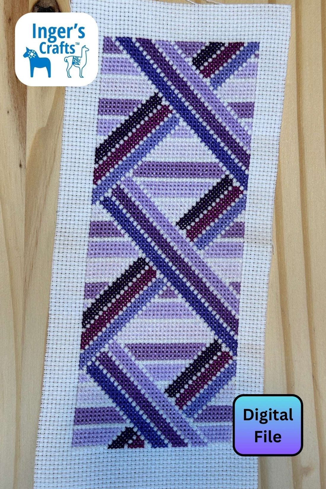 Geometric Bookmark - Purple