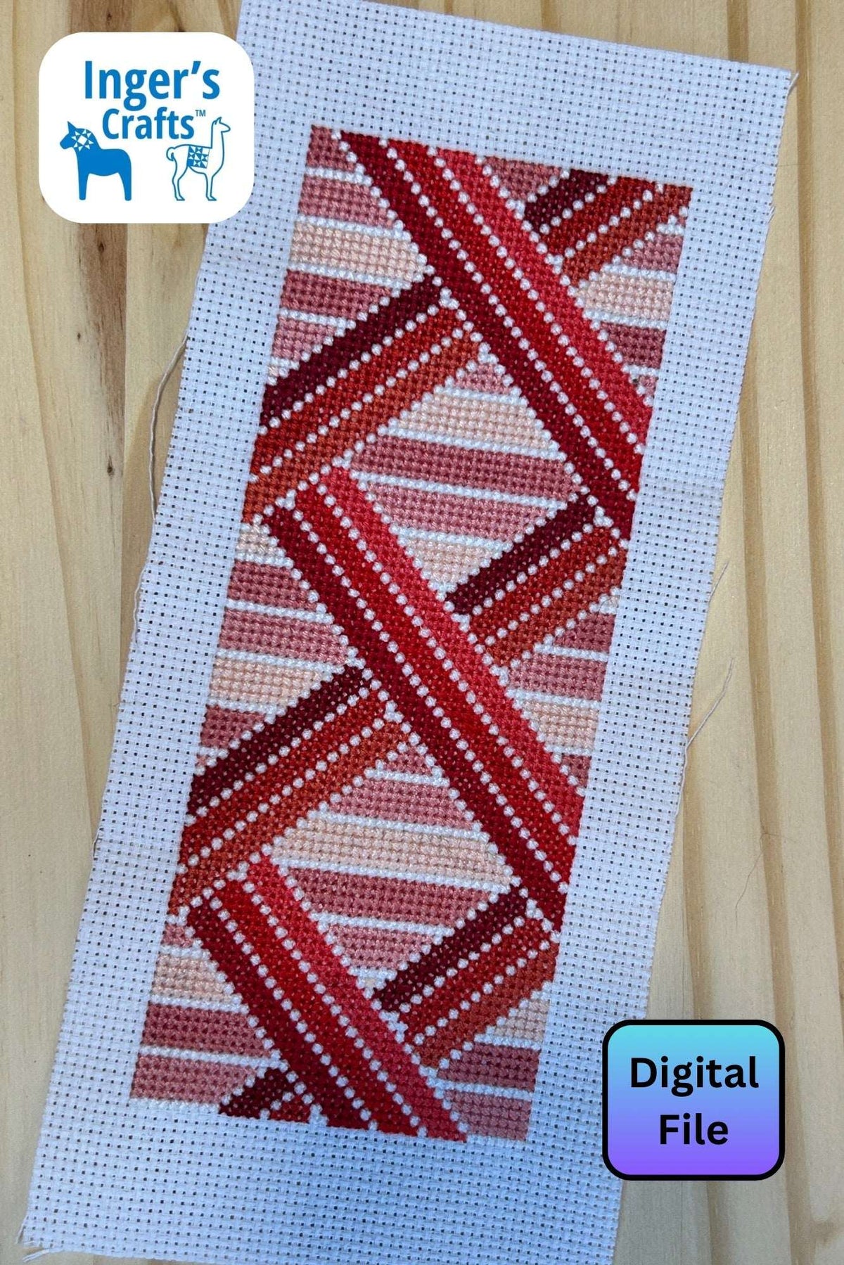 Geometric Bookmark - Red
