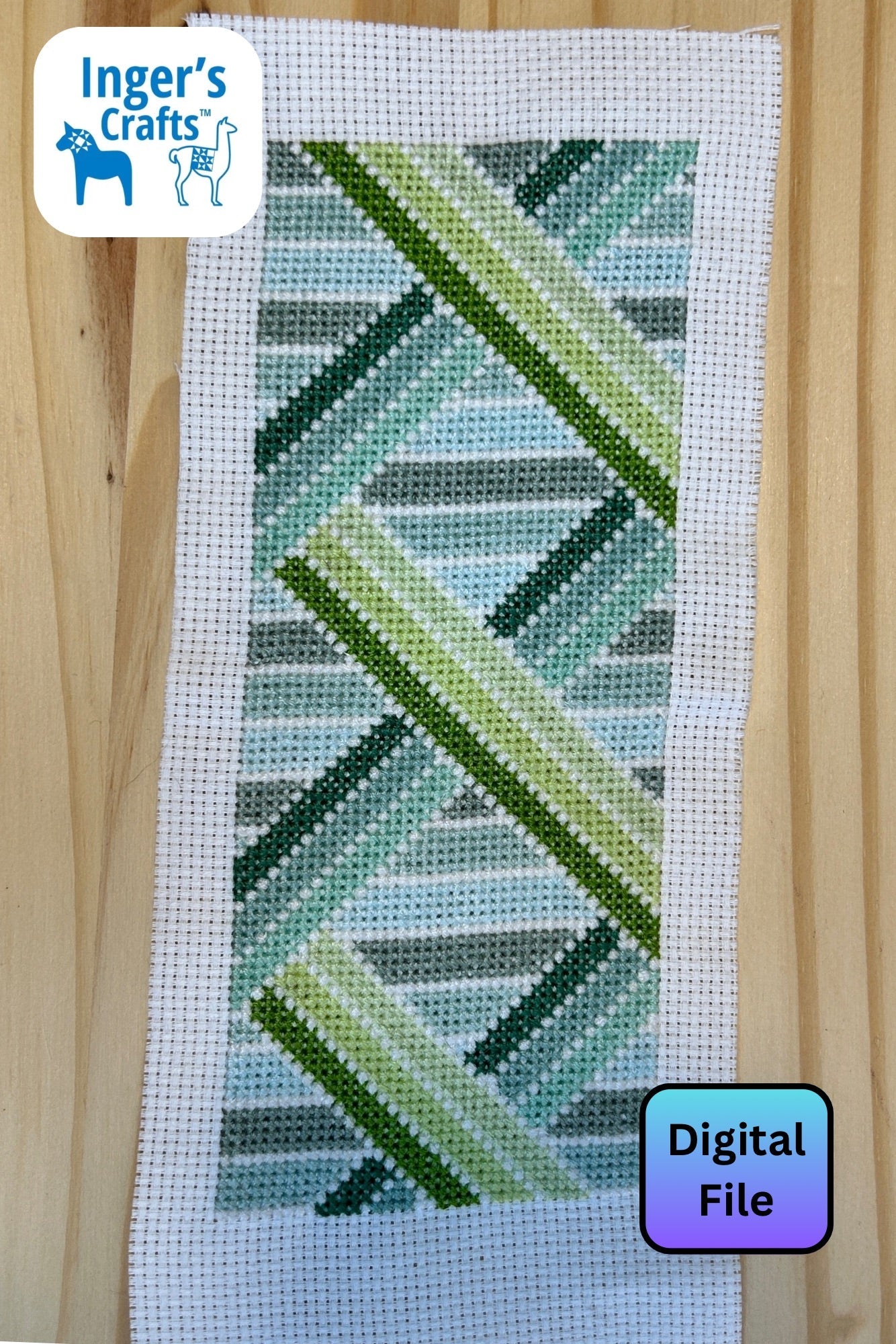 Geometric Bookmark - Green