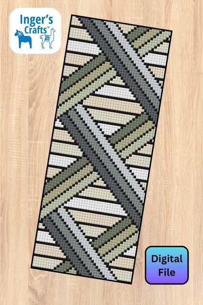 Geometric Bookmark - Grey