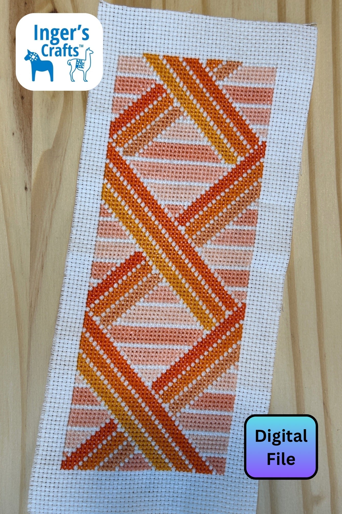 Geometric Bookmark - Orange