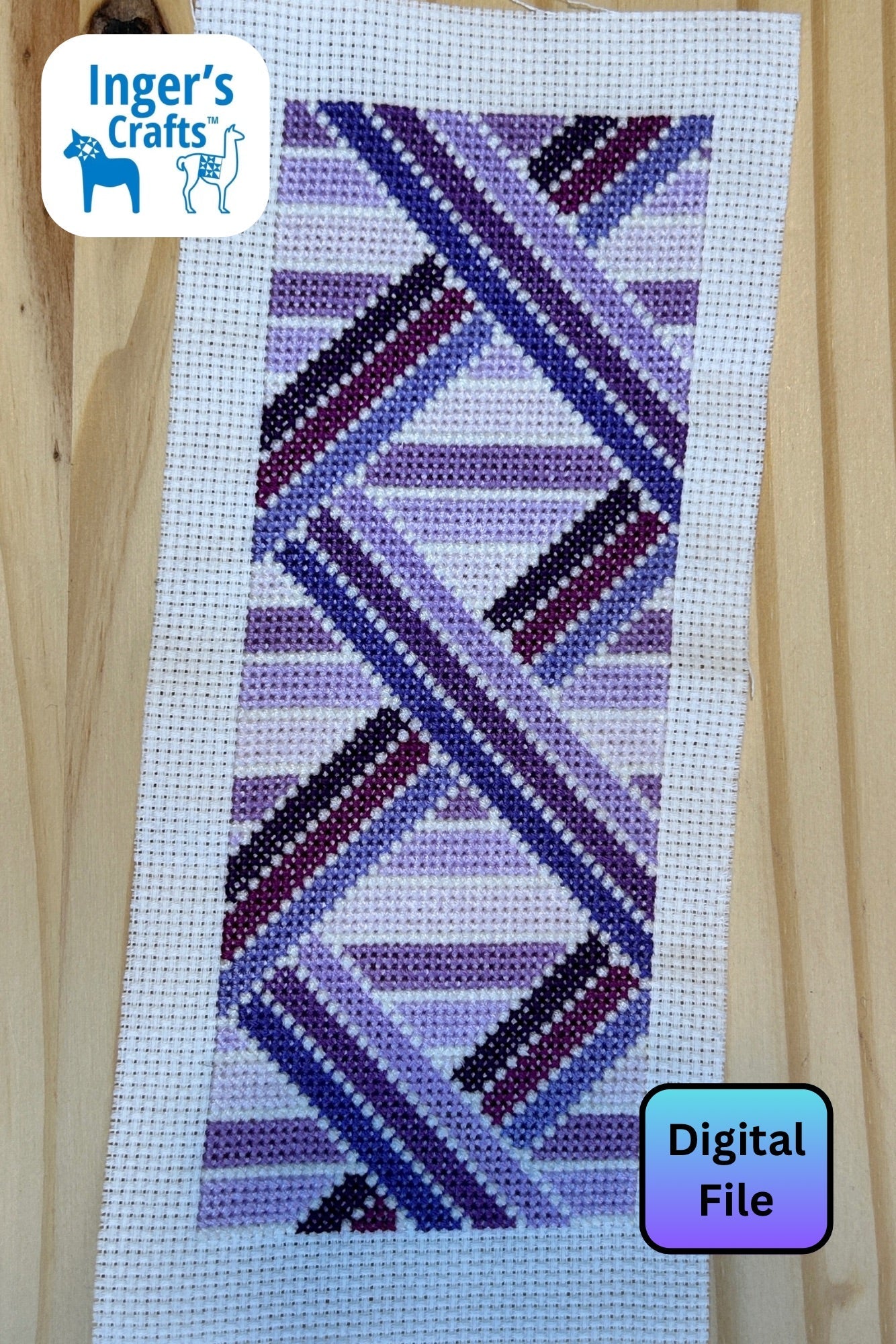 Geometric Bookmark - Purple