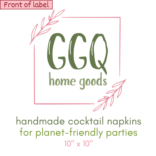 Cocktail Napkins - 100% Cotton - Set of 6 - Beach Vibes