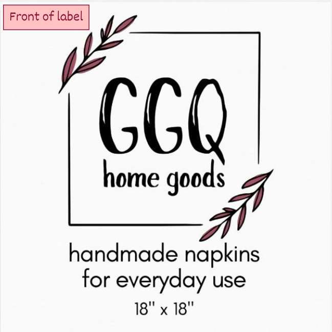100% Cotton Napkins - Set of 2 -  Bubble Tea