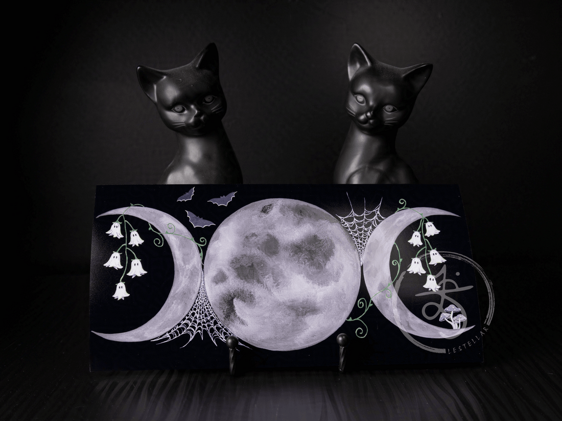 Ghosts of the Moon Valley, Triple Moon Goddess Art Print