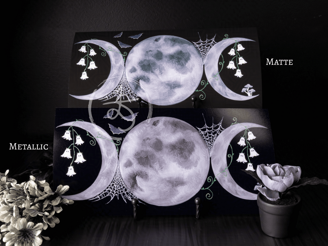 Ghosts of the Moon Valley, Triple Moon Goddess Art Print