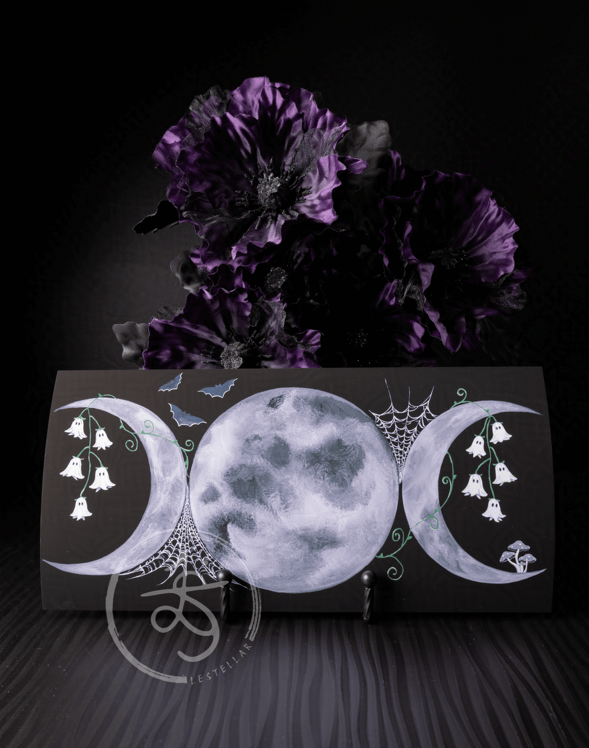 Ghosts of the Moon Valley, Triple Moon Goddess Art Print – Little