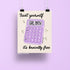 Girl Math art print — pastel purple calculator reading GIRL MATH with the phrase treat yourself, it&