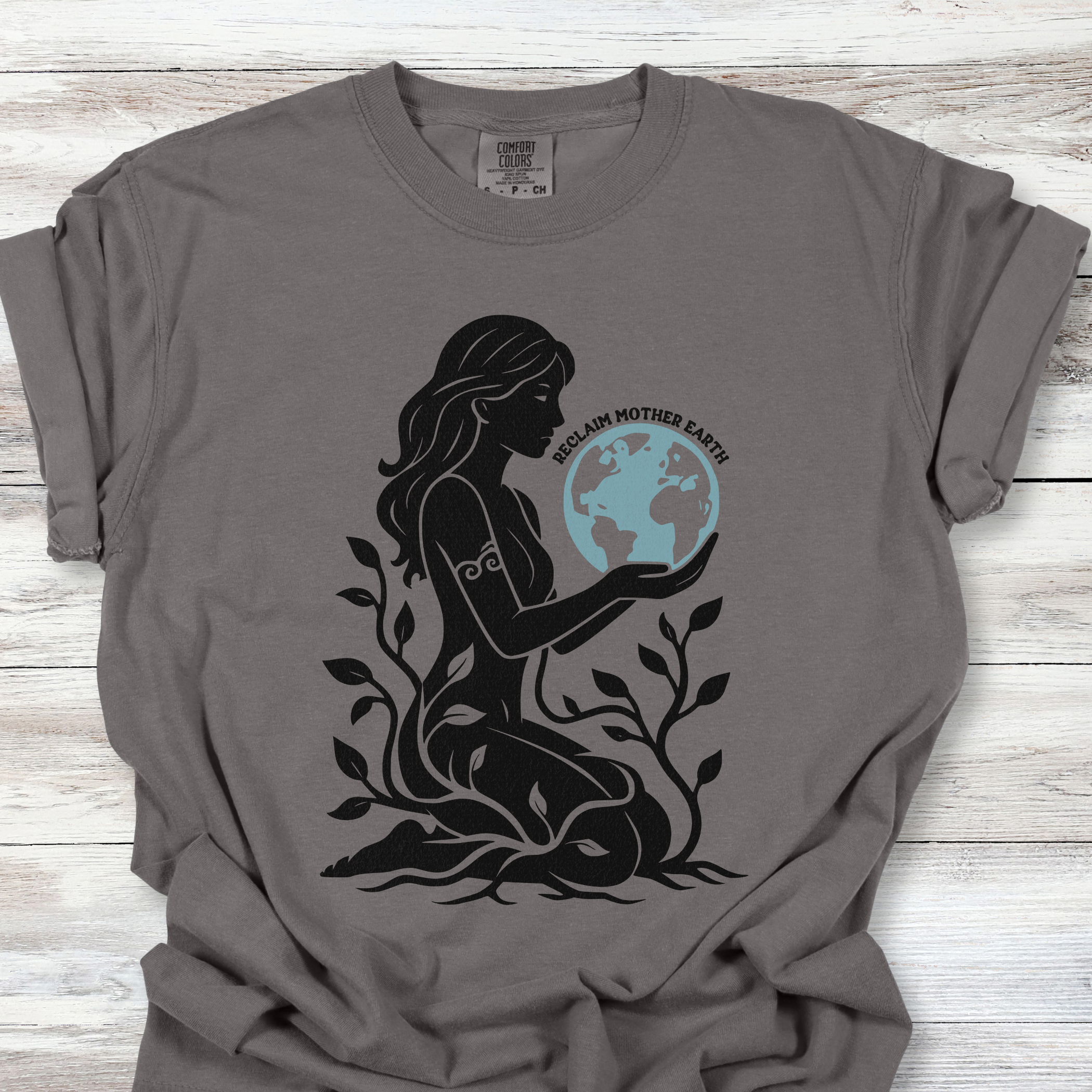 Reclaim Mother Earth Tshirt, Feminist Earth Day Tee, Gaia Goddess Shirt